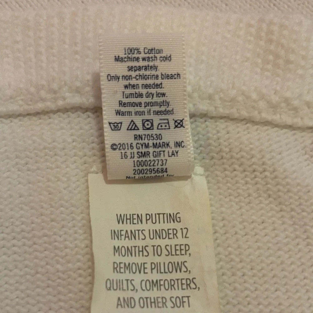 Janie and Jack White Bunny Baby Blanket